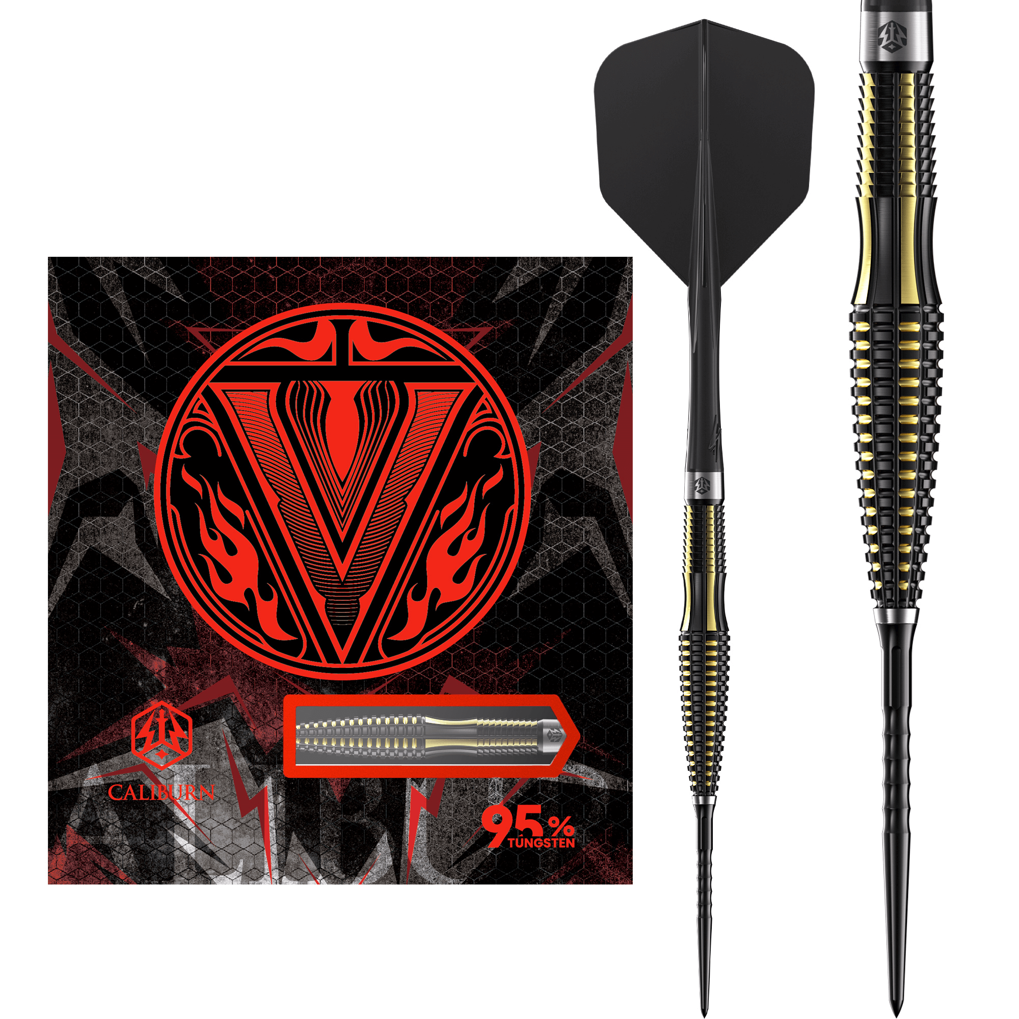 Caliburn V Series V1 Steeldarts Verpackung
