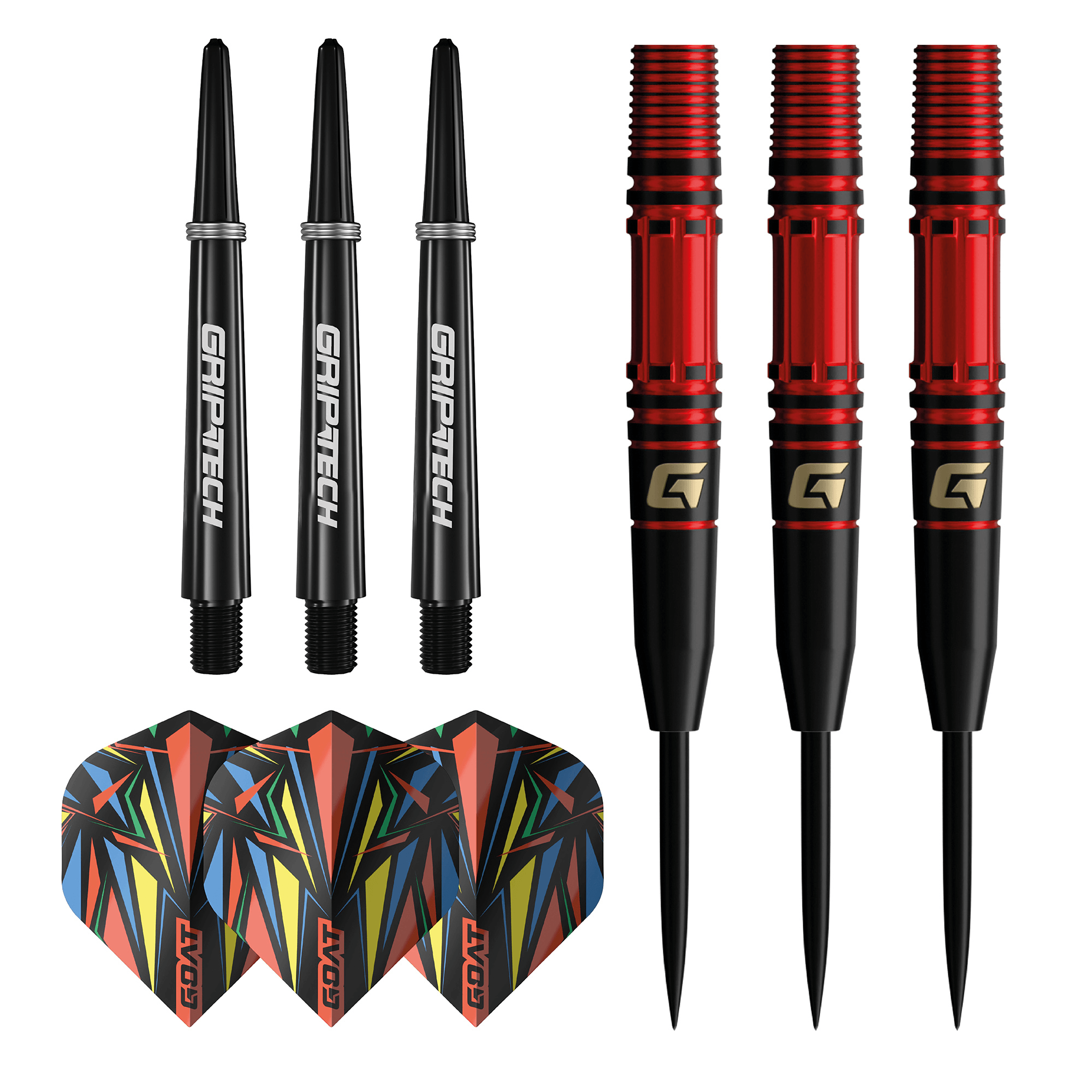 GOAT Athlete Red Steeldarts Packungsinhalt