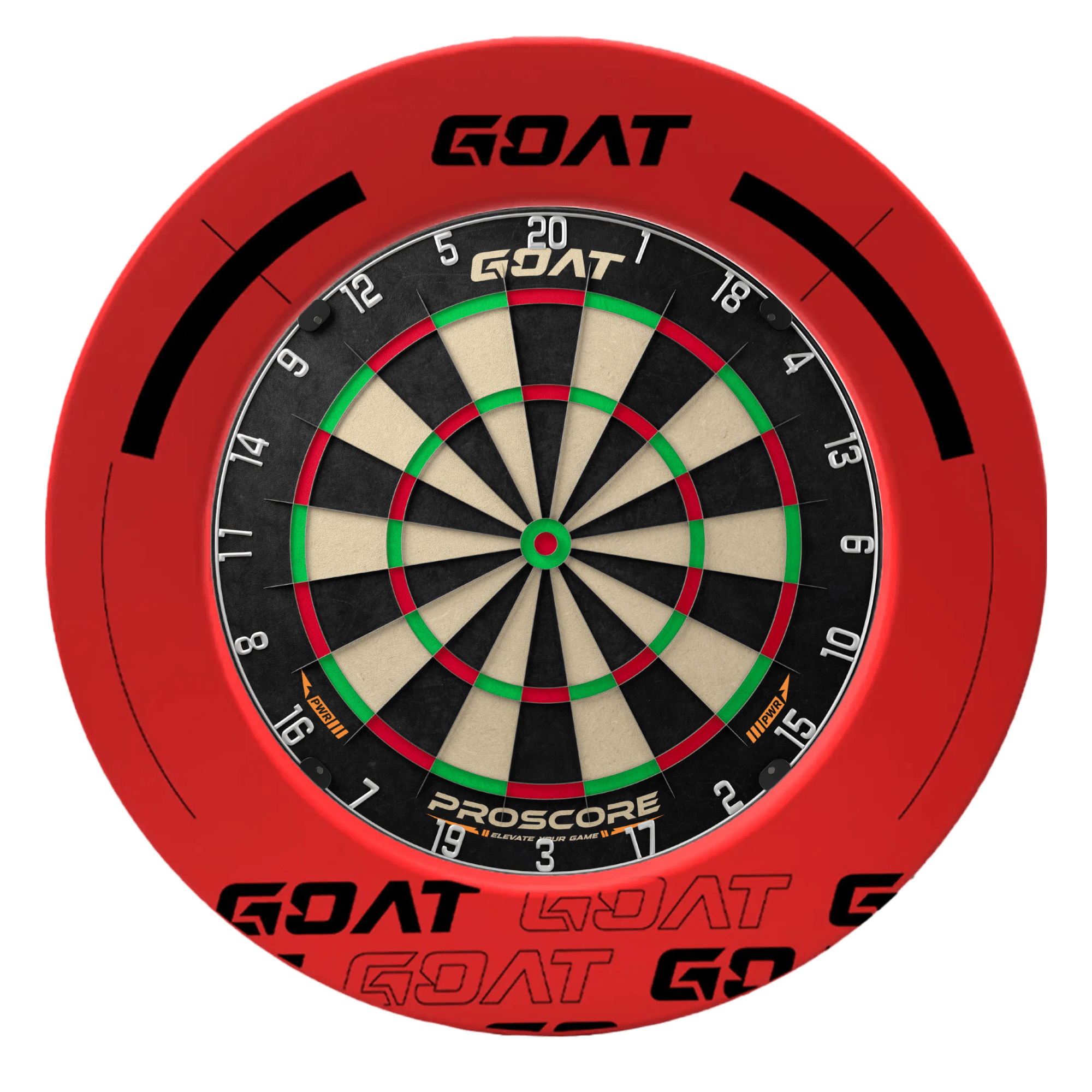 GOAT Defender 3 Red Dartboard Surround und Board