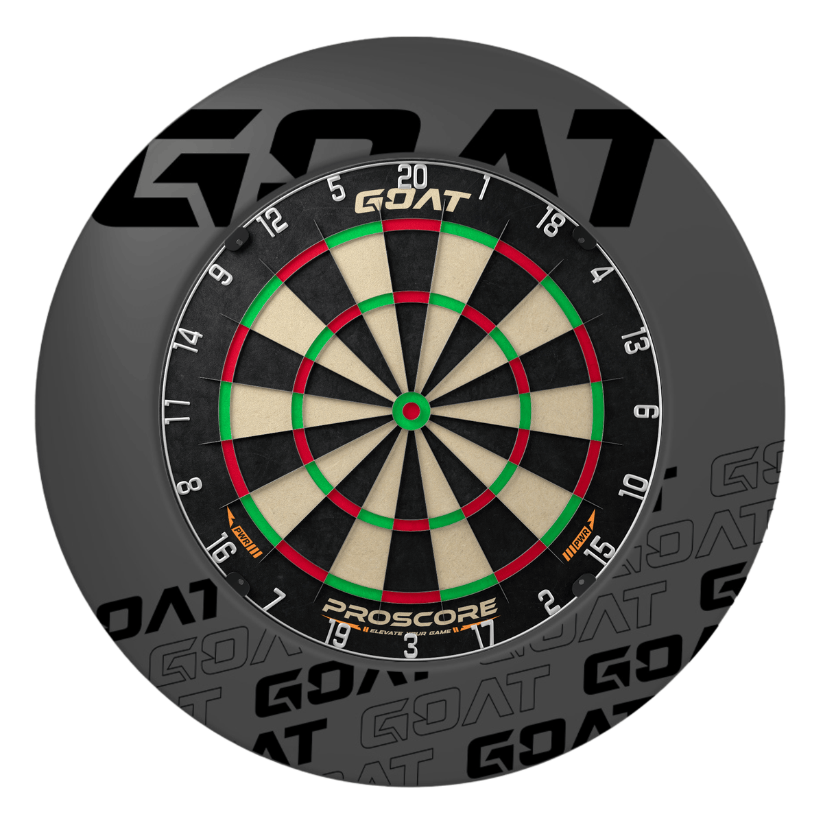 GOAT Defender 4 Anthracite Dartboard Surround und Board
