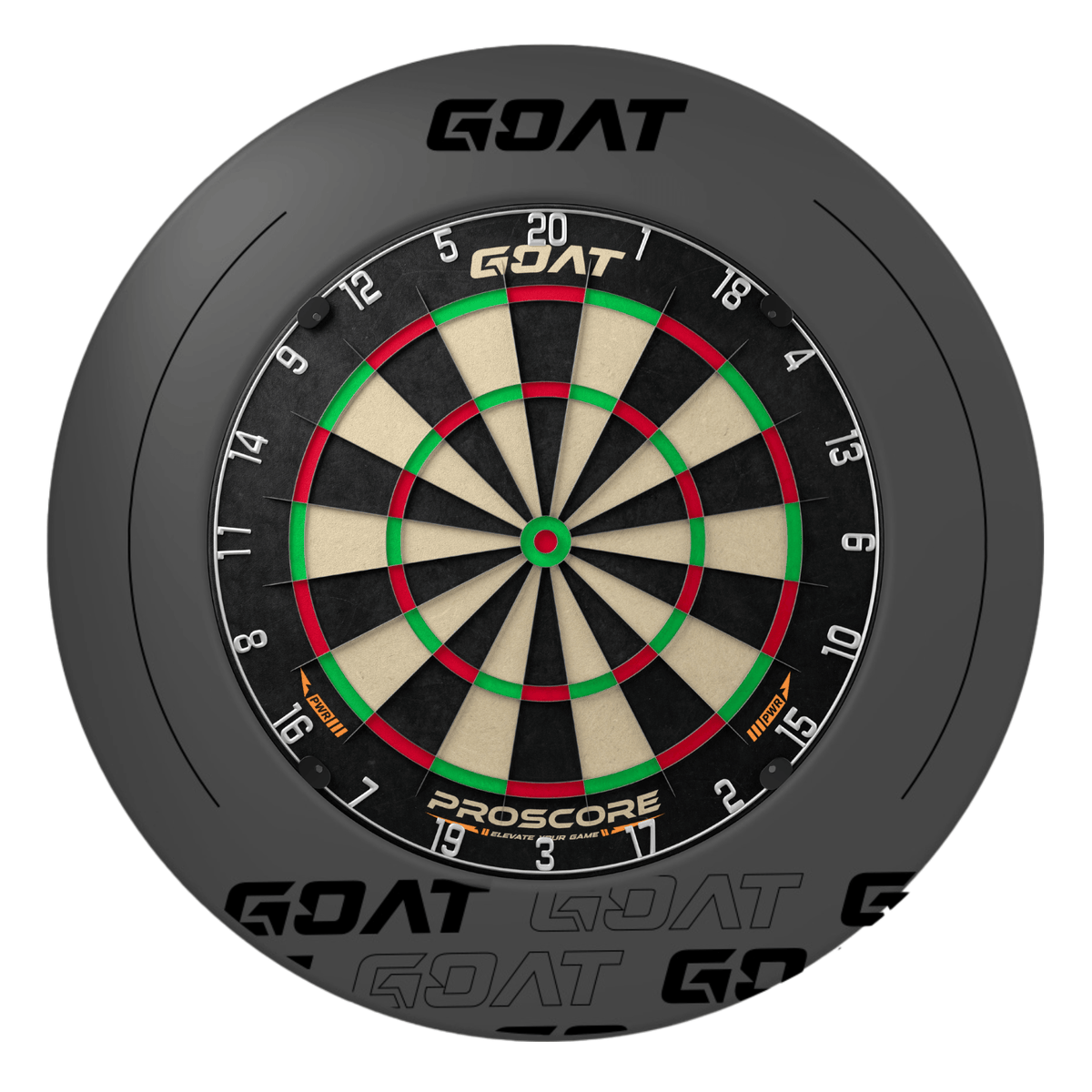 GOAT Defender 5 Anthracite Dartboard Surround und Board
