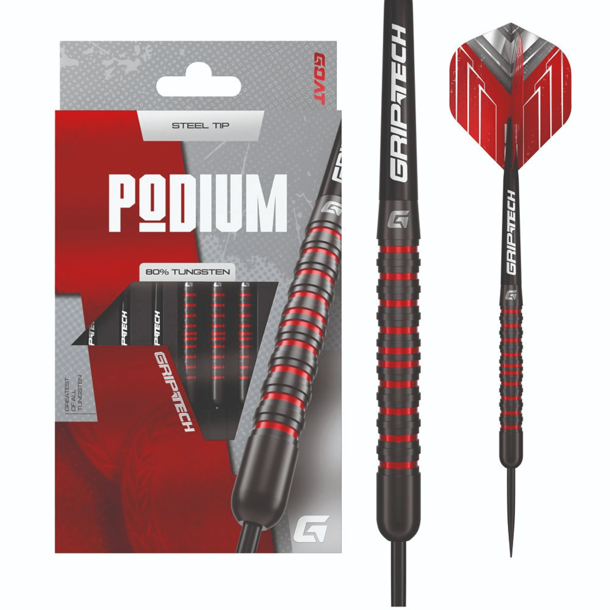 GOAT Podium Black & Red Steeldarts Verpackung