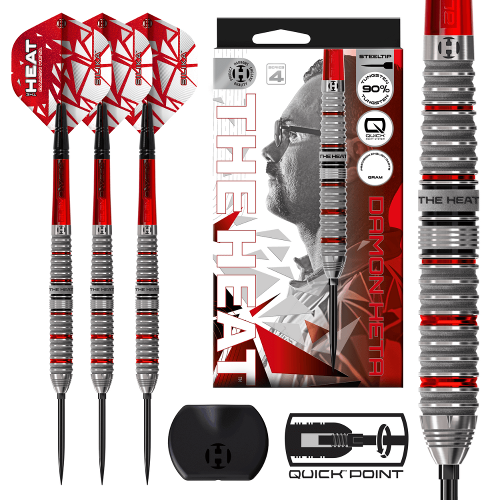 Harrows Damon Heta Series 4 QP Steeldarts Lieferumfang