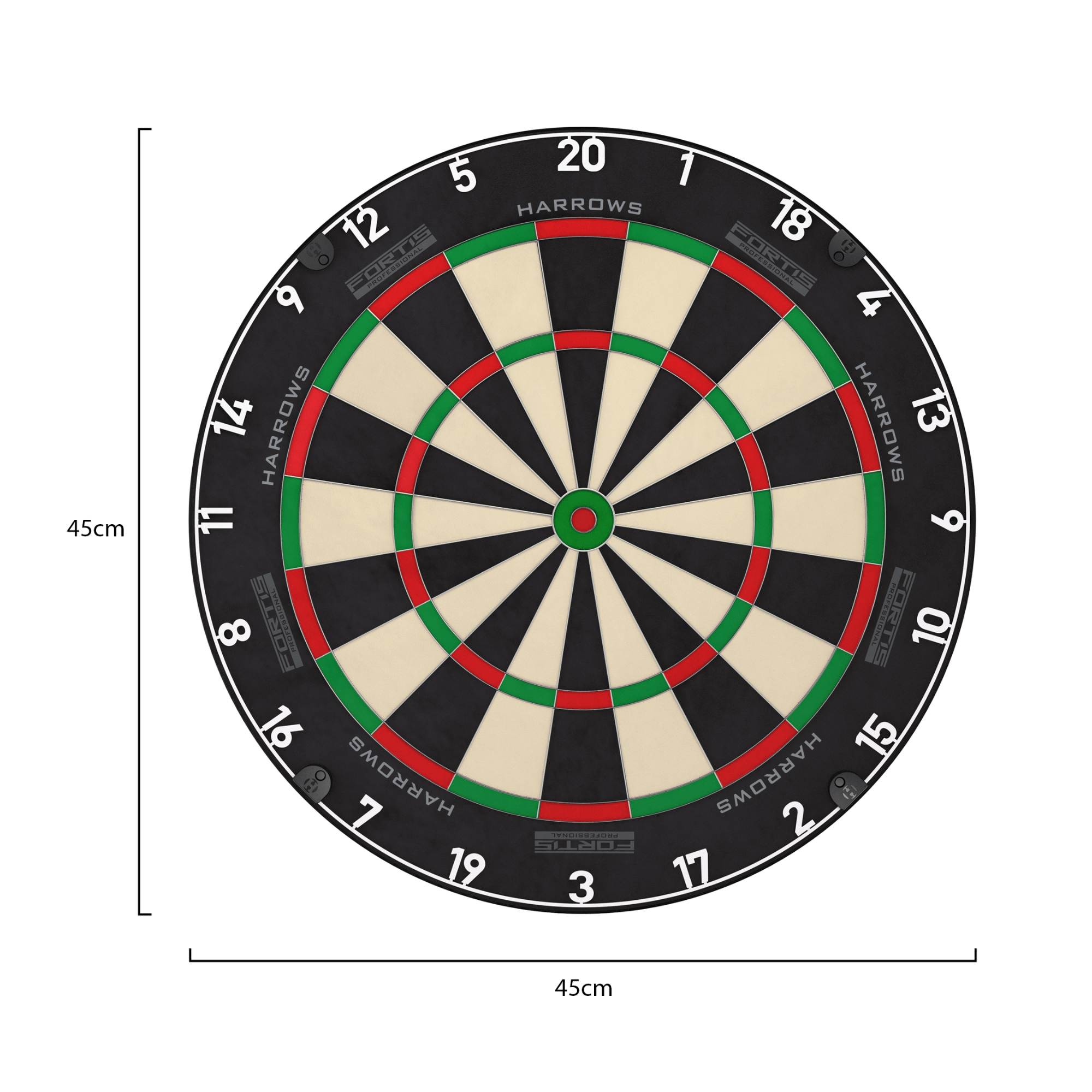 Harrows Fortis Dartboard Maße