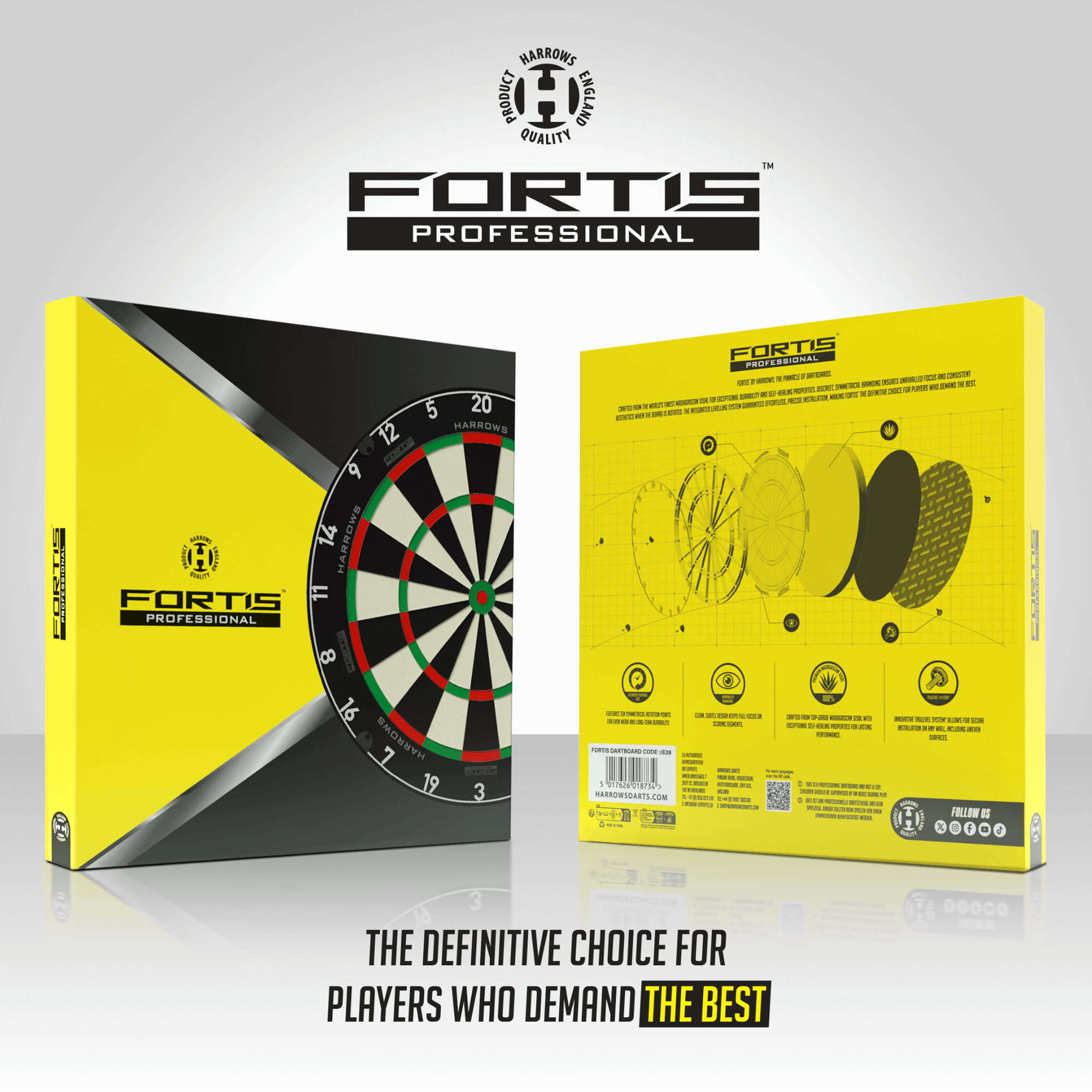 Harrows Fortis Dartboard Verpackung