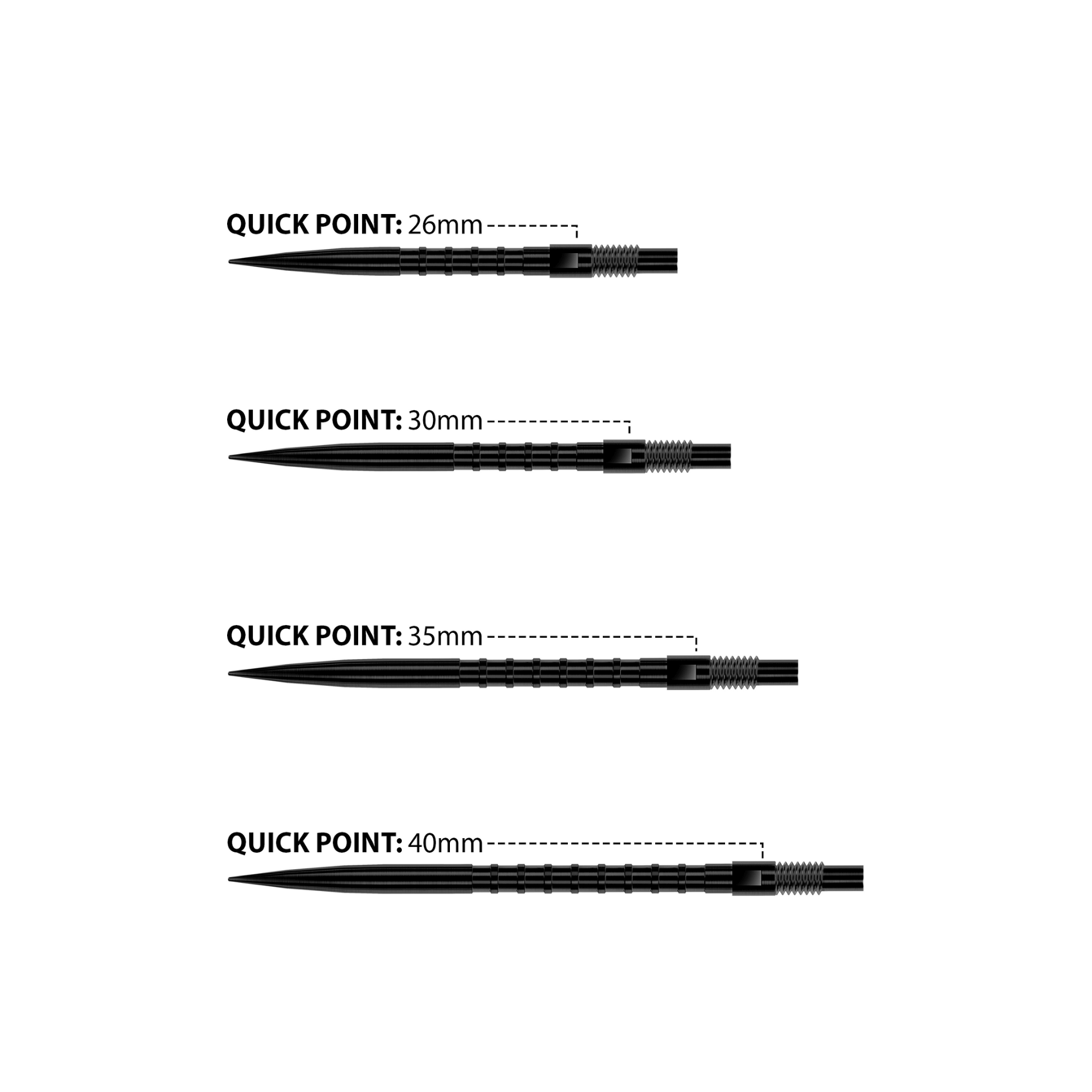 Harrows Heavy Metal Quick Point Spitzen Black Maße