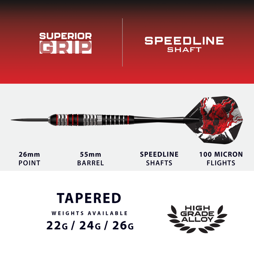 Harrows Heavy Metal Steeldarts Abmessungen