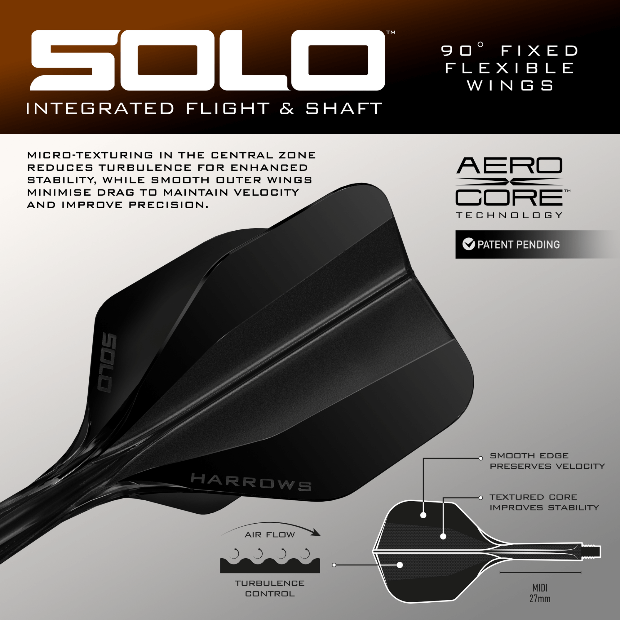 Harrows Wolfram Trinity Softdarts Details Solo System