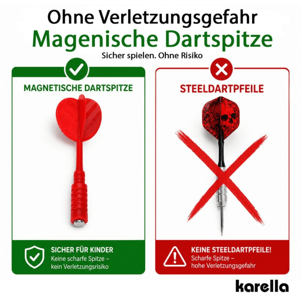 Karella Magnet Dartboard Family Unterschied zwischen Darts
