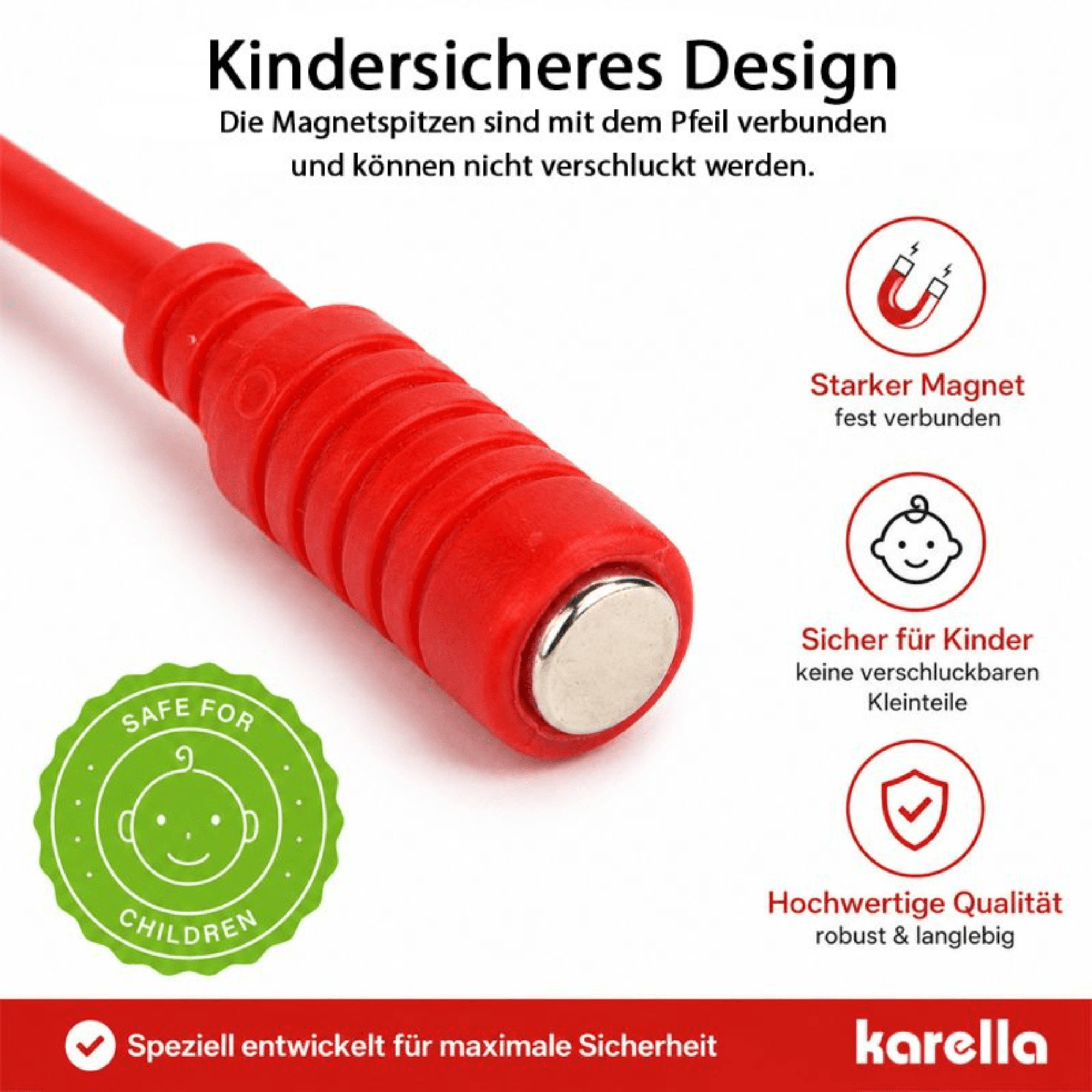 Karella Magnet Dartpfeile - gelb Detail Dart