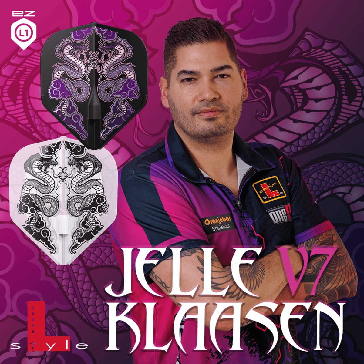 L-Style L1EZ Jelle Klaasen V7 CLW Flights Player