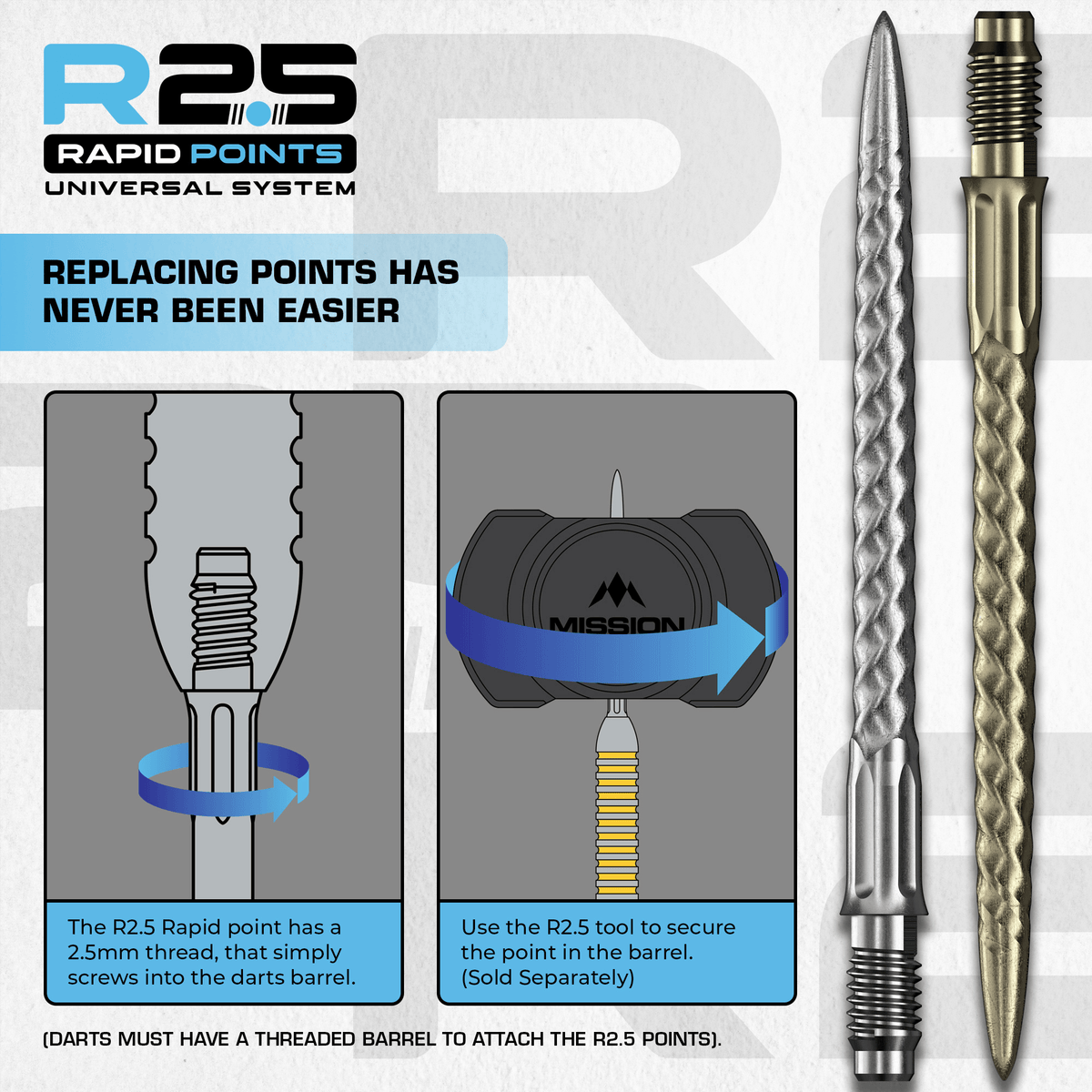 Mission Rapid Point RVX Gold Details Rapid Point
