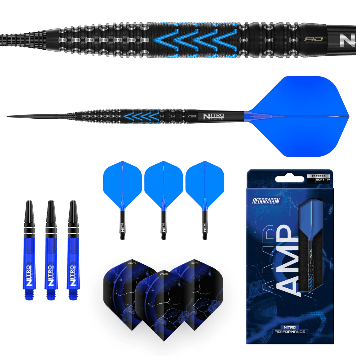 Red Dragon Amp Tapered Softdarts Packungsinhalt