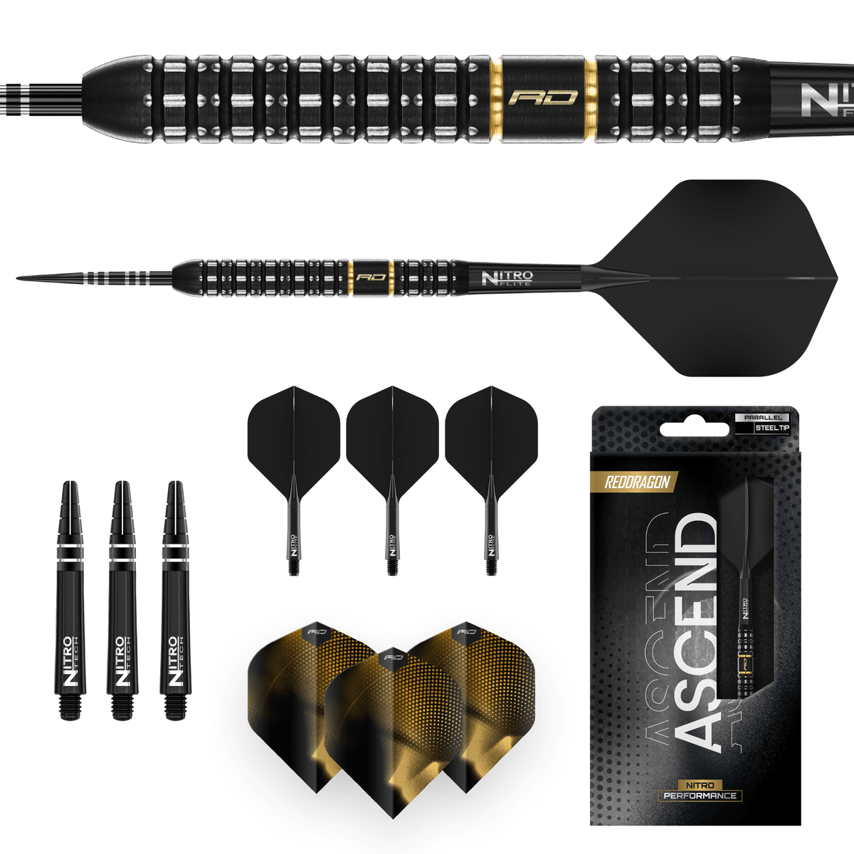 Red Dragon Ascend Parallel Steeldarts Packungsinhalt