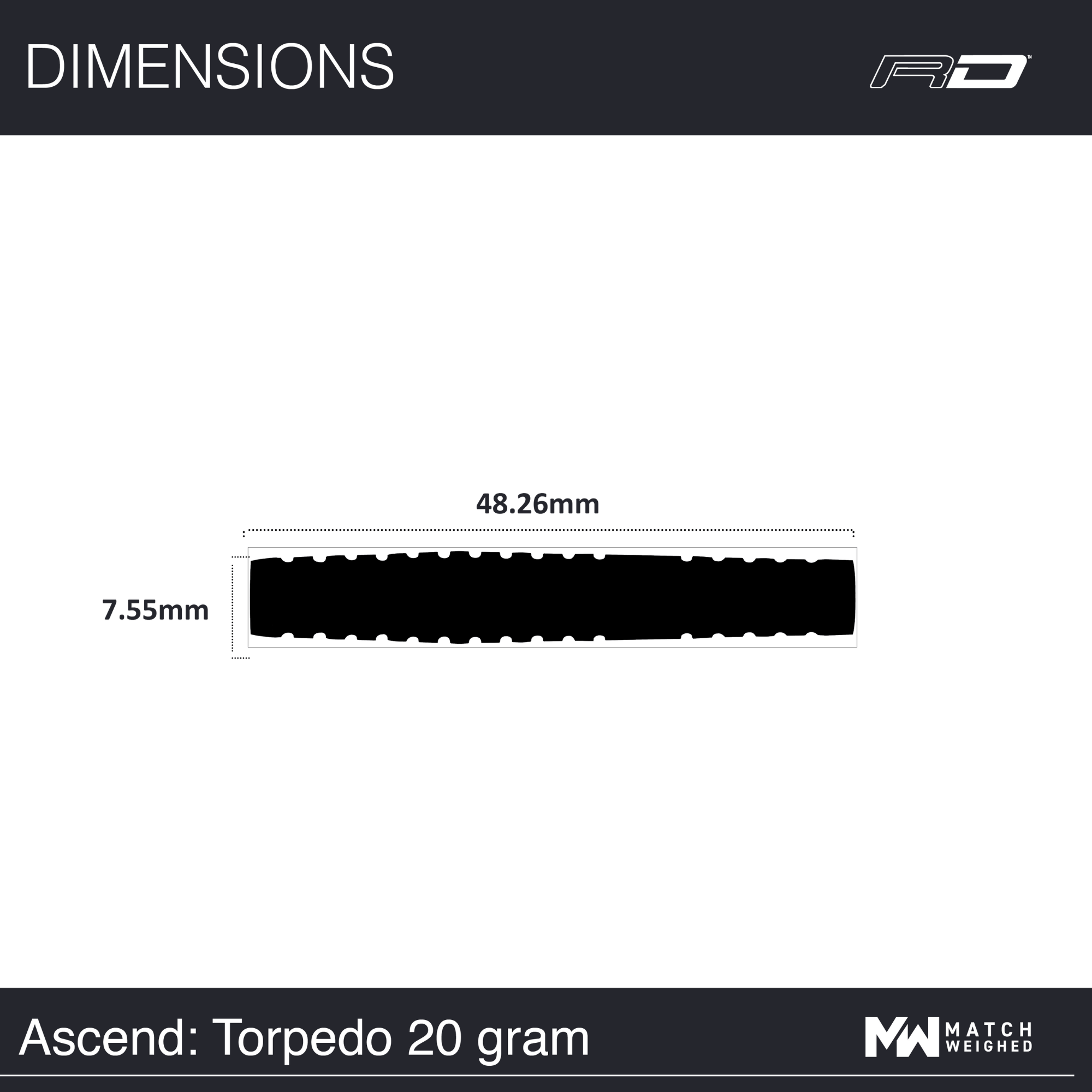 Red Dragon Ascend Torpedo Softdarts Maße