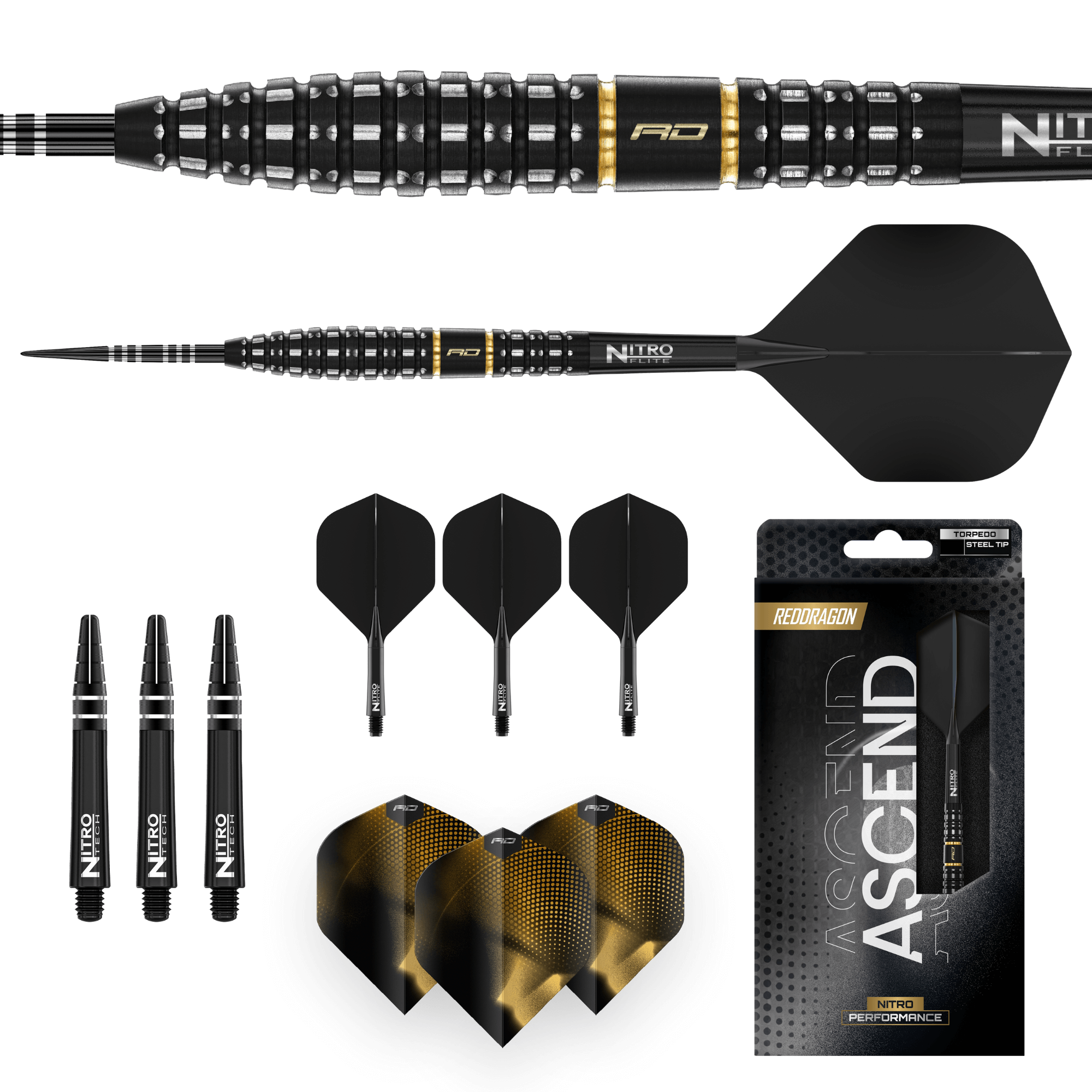 Red Dragon Ascend Torpedo Steeldarts Packungsinhalt