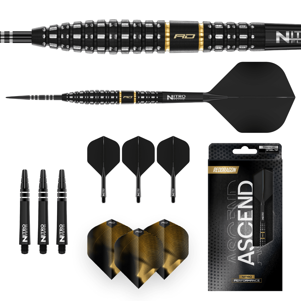Red Dragon Ascend Torpedo Steeldarts Packungsinhalt