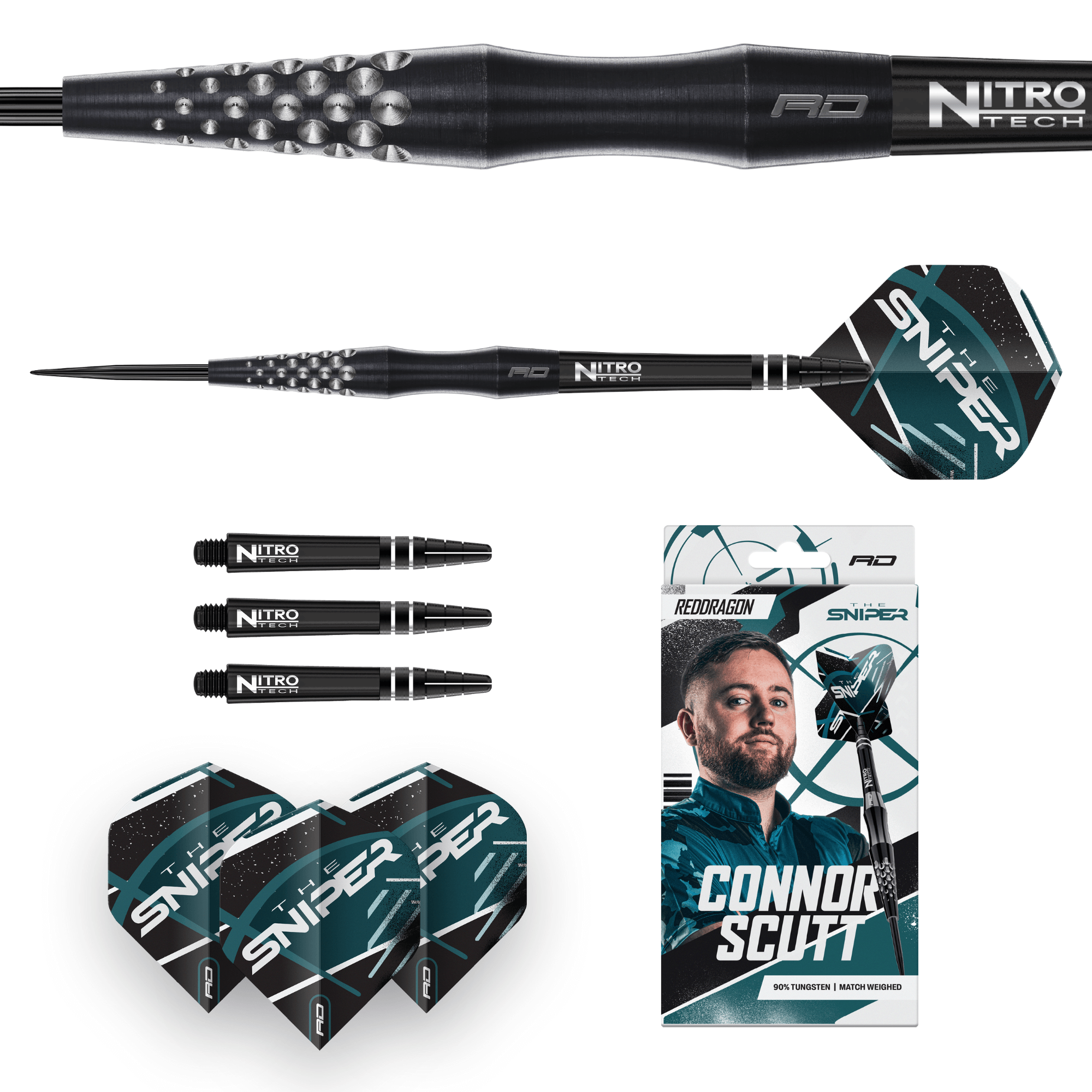 Red Dragon Connor Scutt Steeldarts Packungsinhalt