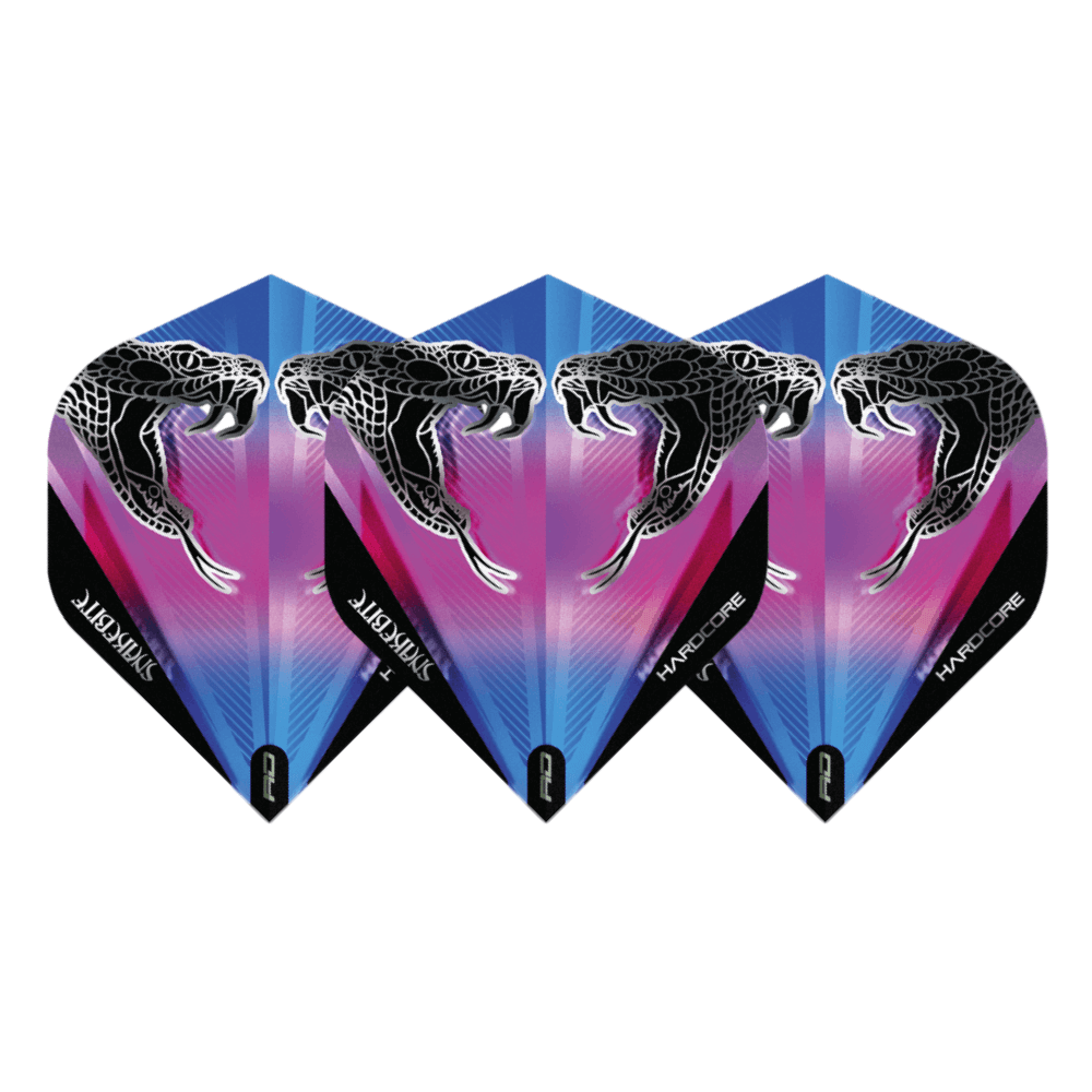 Red Dragon Peter Wright Snakebite Hardcore Flights - SchwarzTransparent Set