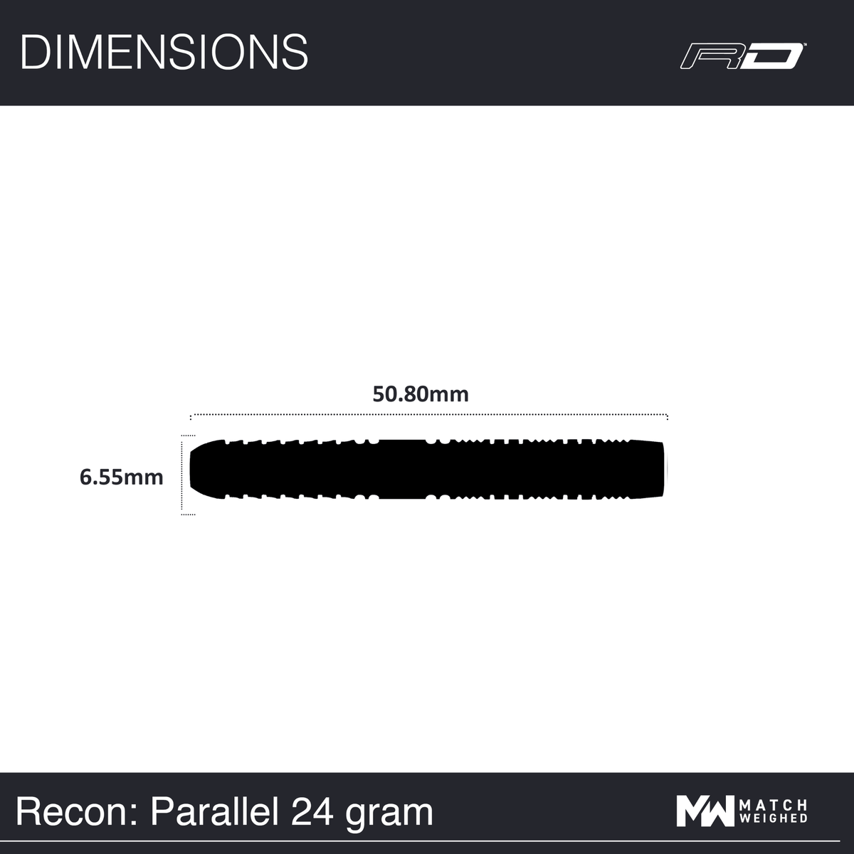 Red Dragon Recon Parallel Steeldarts Maße 24g