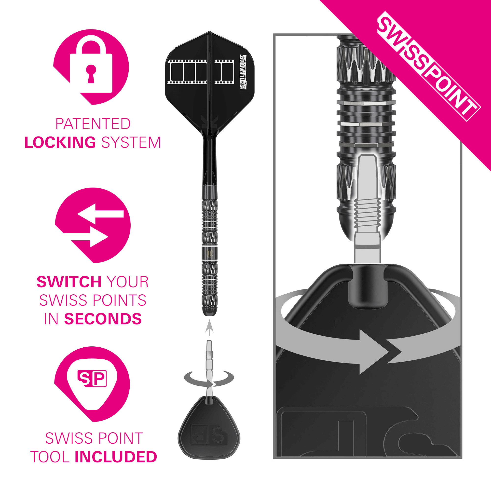 Target Chris Dobey 95K Swiss Point Steeldarts Spitzen System