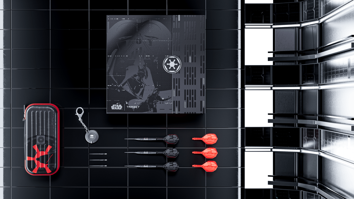 Target Darth Vader Swiss Point Steeldarts Lieferumfang 2
