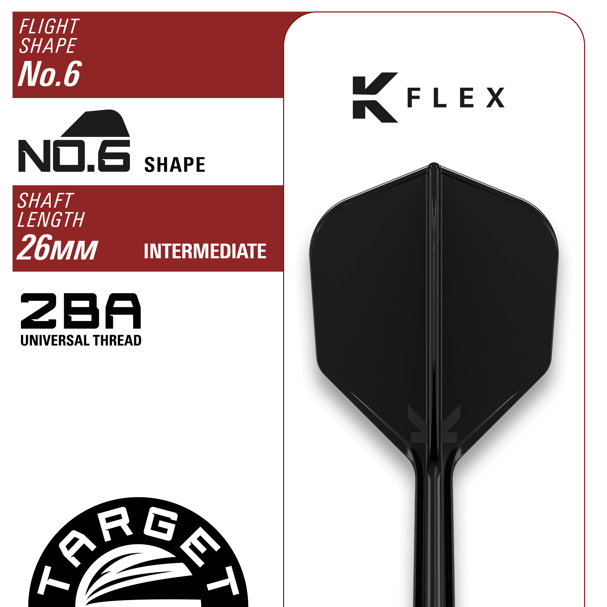 Target Japan Black Marque Warrior Softdarts Maße Shaft und Flight