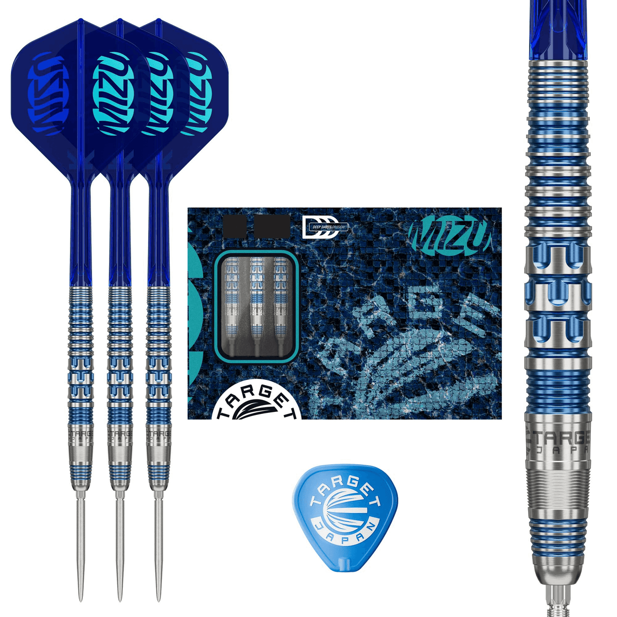 Target Japan Mizu Series 01 Swiss Point Steeldarts Packungsinhalt