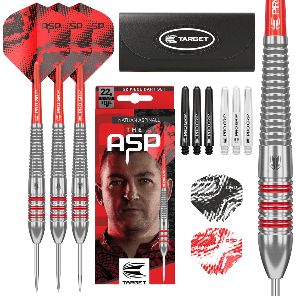 Target Nathan Aspinall Brass Steeldarts Lieferumfang