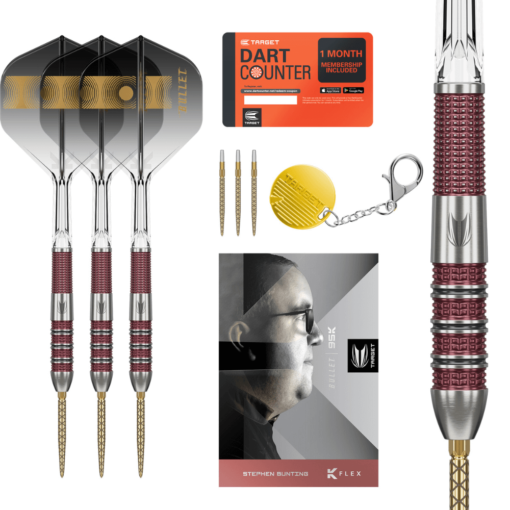 Target Stephen Bunting 95k Swiss Point Steeldarts Inhalt