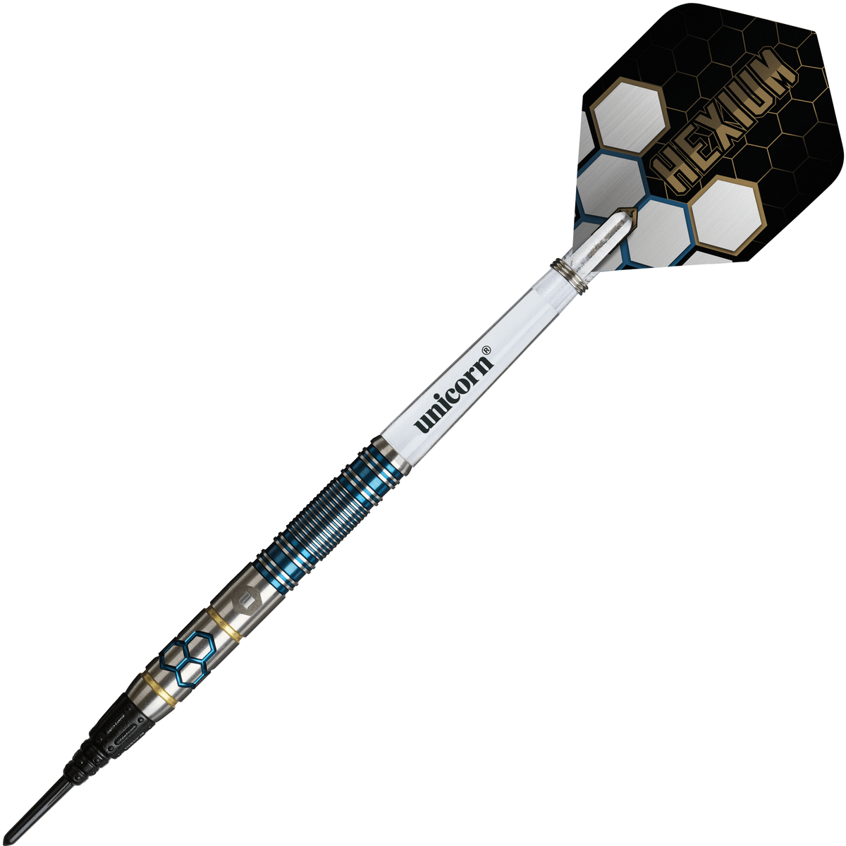 Unicorn Hexium 2 Blue & Gold Softdarts