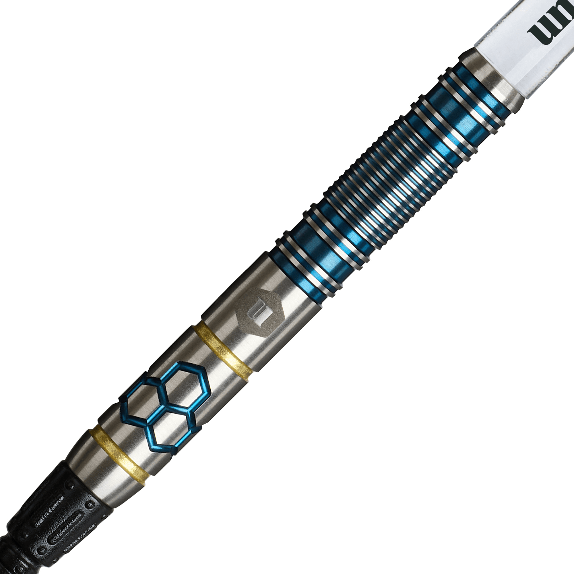 Unicorn Hexium 2 Blue & Gold Softdarts Details Barrel