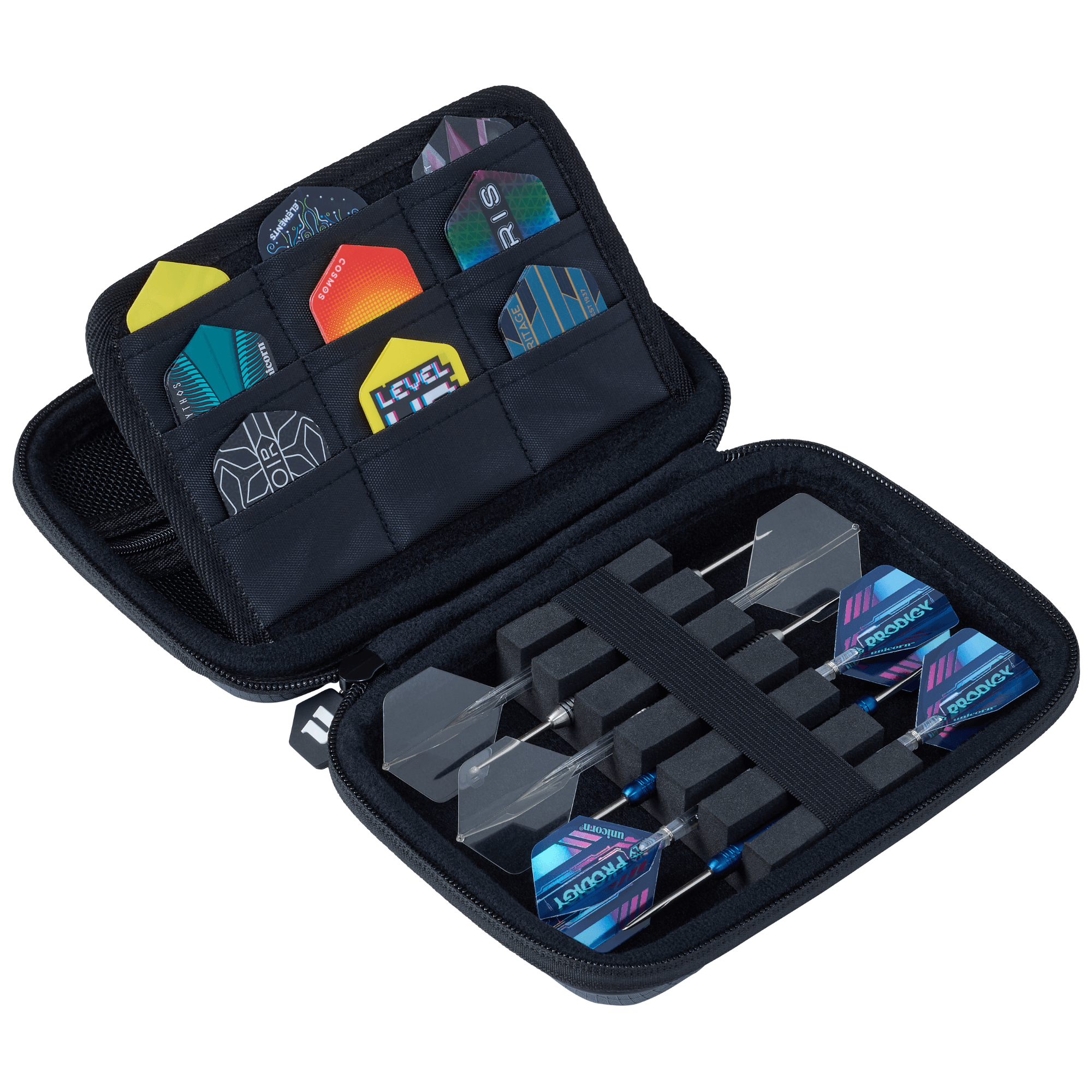 Unicorn Vanguard Dartcase Medium Grey offen 1