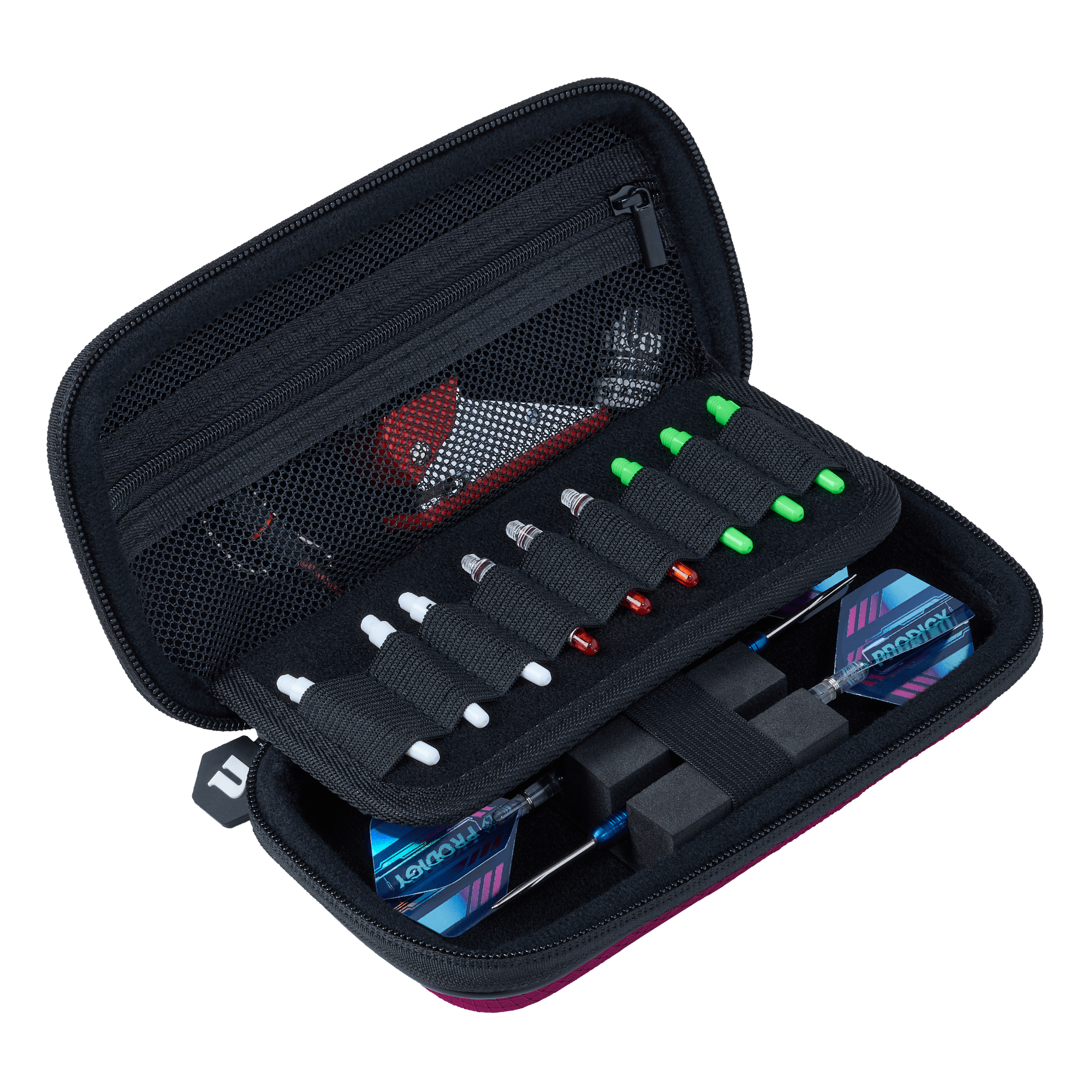 Unicorn Vanguard Dartcase Small Burgundy offen 2