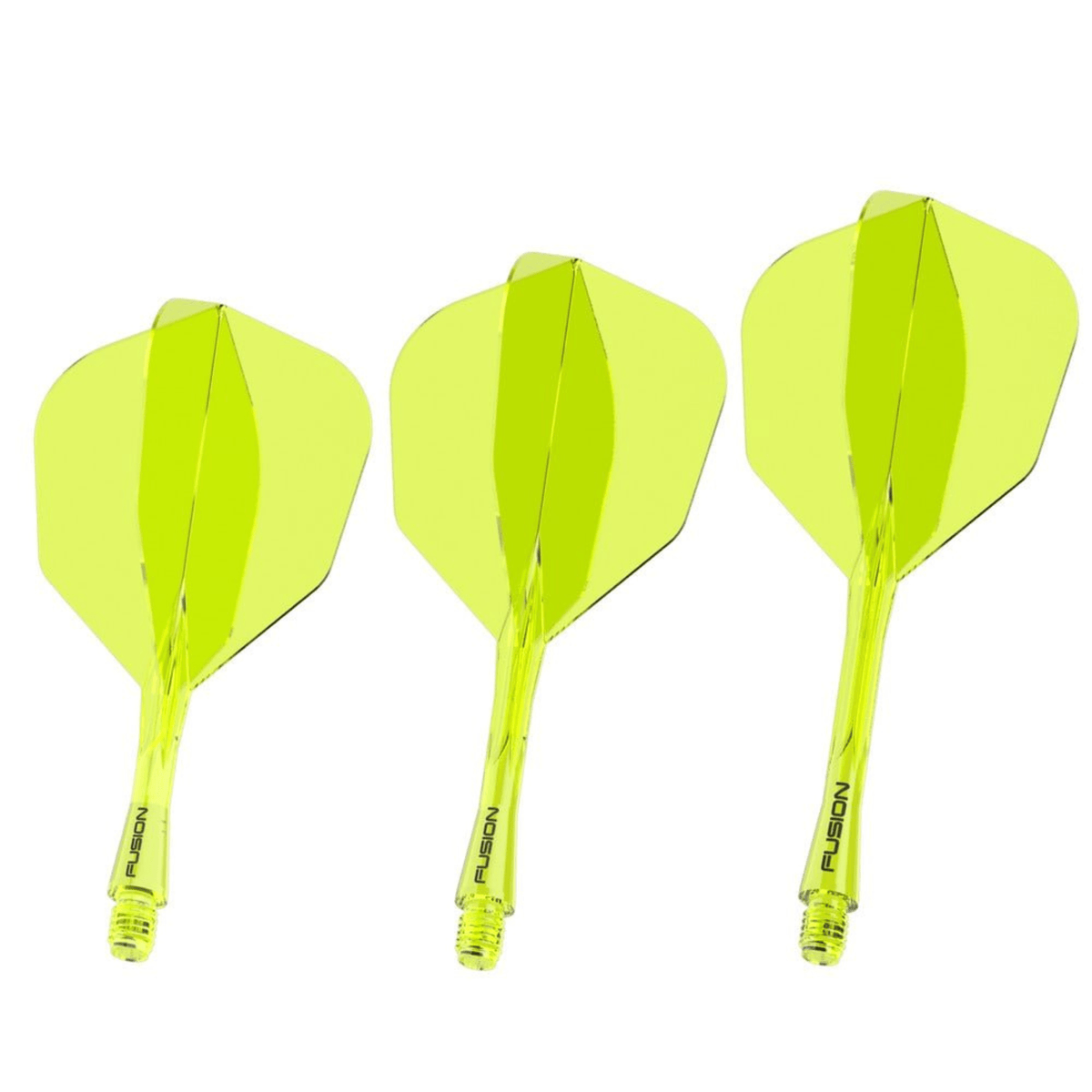 Winmau Fusion Integrated Flight System Small Neon Yellow Set