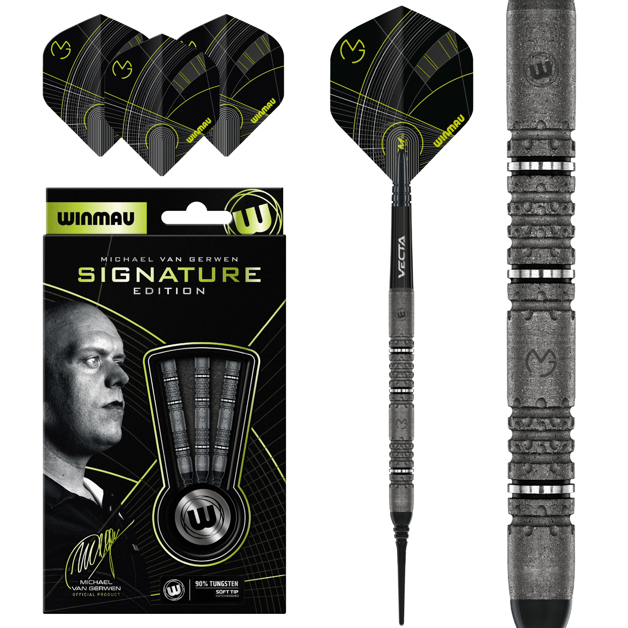 Winmau MVG Signature Edition Softdarts Packungsinhalt
