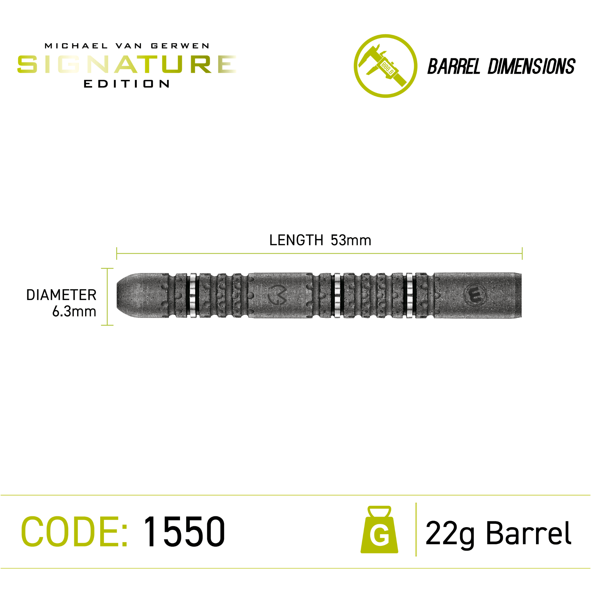 Winmau MVG Signature Edition Steeldarts Größen 22g