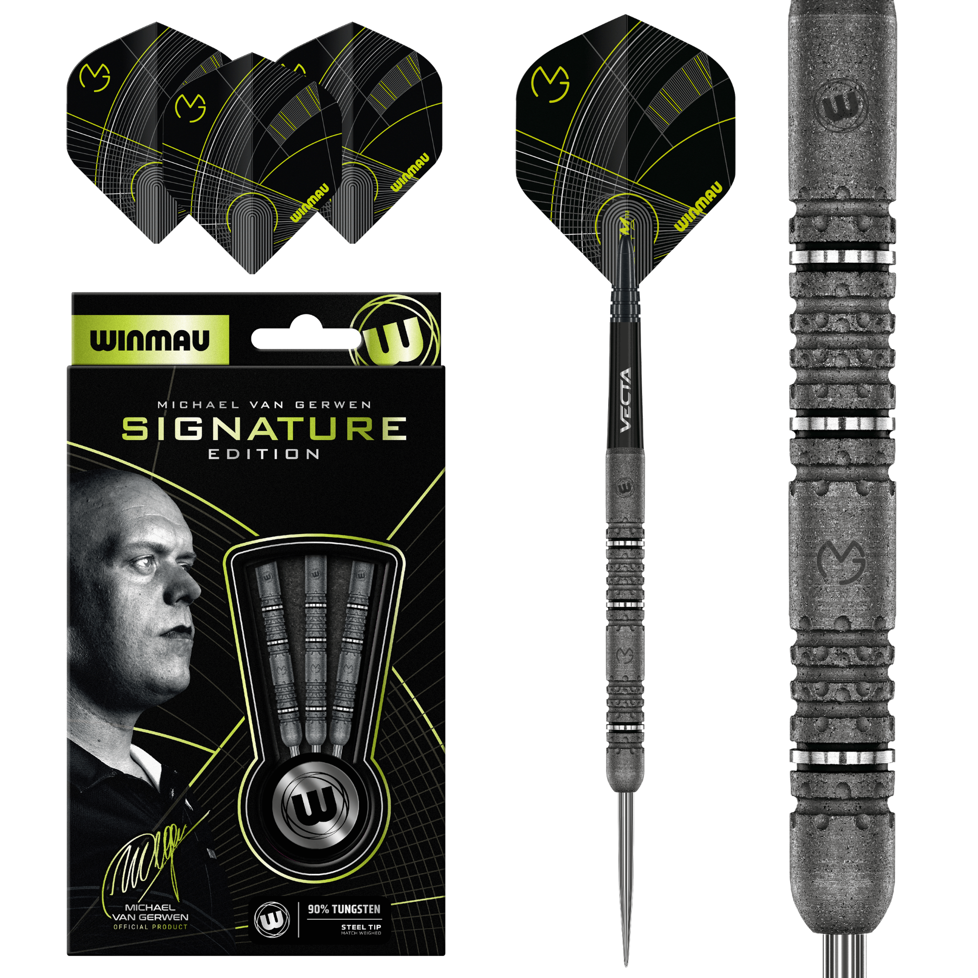 Winmau MVG Signature Edition Steeldarts Packungsinhalt