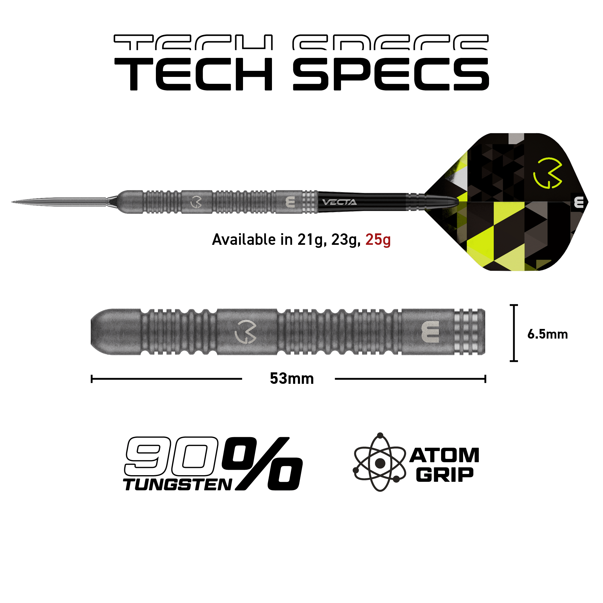 Winmau MVG TS Switch Point Steeldarts Maße 25g