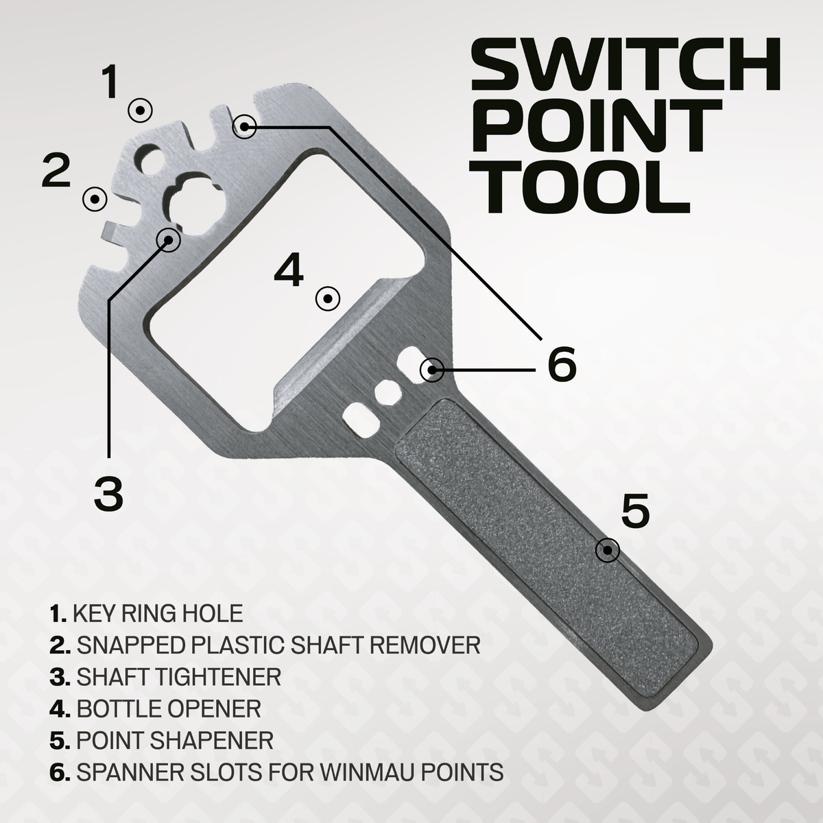 Winmau Switch Point Groove Black Spitzen Switch Point Tool