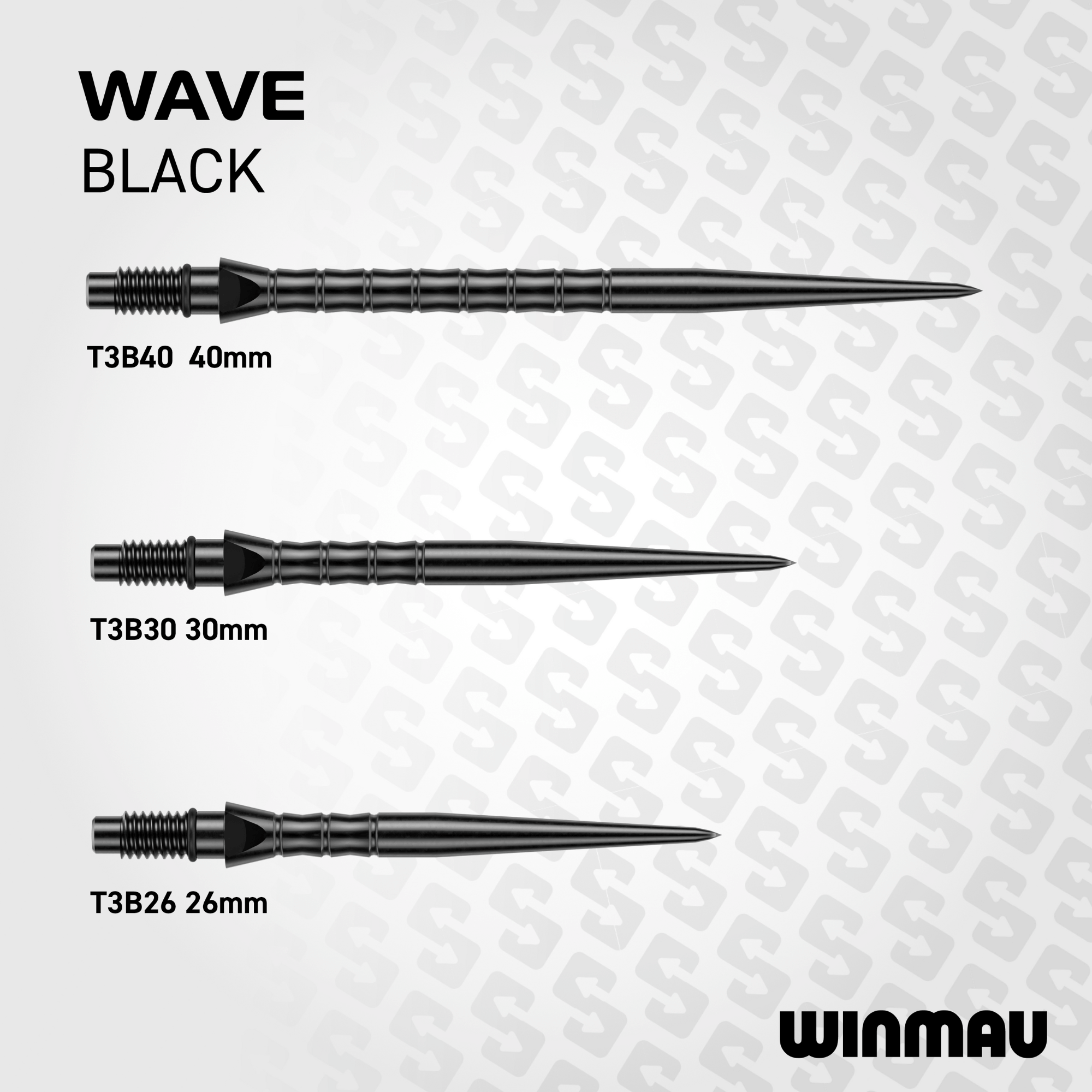 Winmau Switch Point Wave Black Spitzen Größen